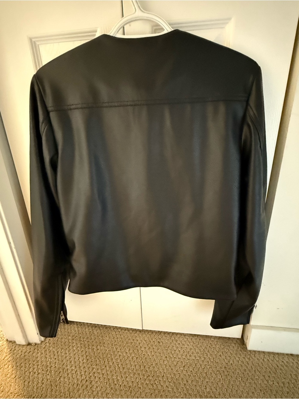 H&M Divided - Black Faux Leather Zip-Front Jacket - Picture 2 of 3